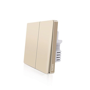 Настенный выключатель Aqara Wall Light Switch Double Key Edition (двухклавишный без нулевой линии) (QBKG03LM) (Gold)