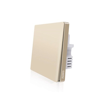 Настенный выключатель Aqara Wall Light Switch One Button Edition Zero line (одинарный с нулевой линией) (QBKG11LM) (Gold)