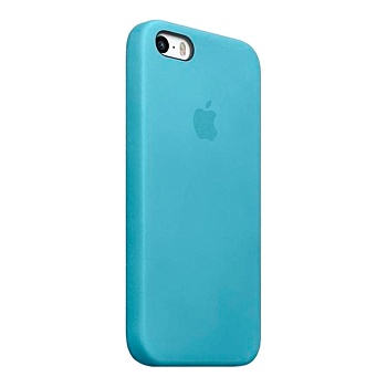 Кожаный чехол Apple MF044LL/A Leather Case Blue для iPhone 5 / SE / 5s