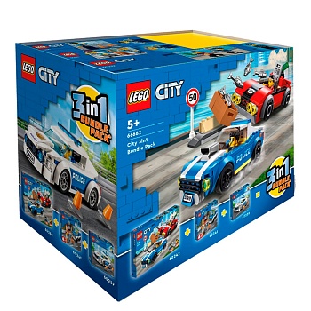 Конструктор LEGO City 66682 набор Лего Сити 3 в 1 полиция транспорт перевозки преступников